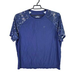 Mens EZRUN Blue T Shirt Short Sleeve Nylon Elastane Blend Stretch Size 2XL